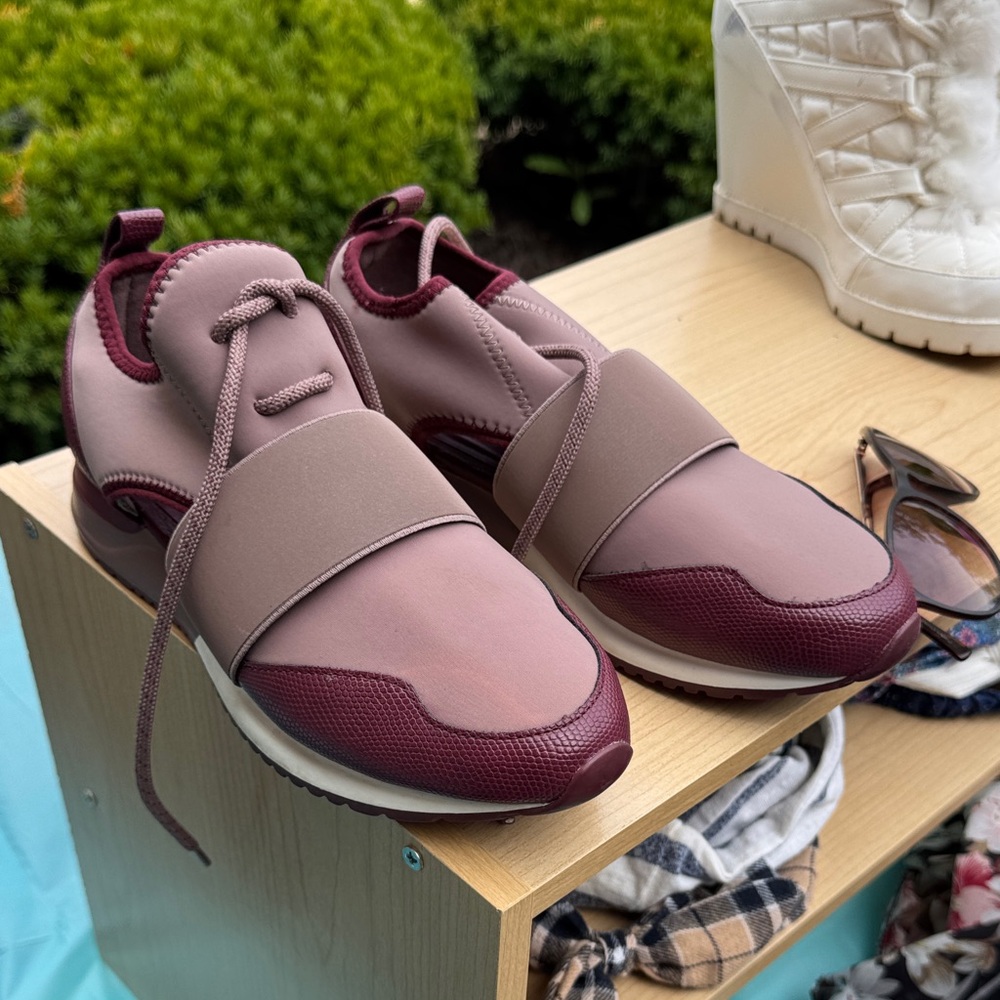 Aldo Burgundy and Mauve Women's Sneakers